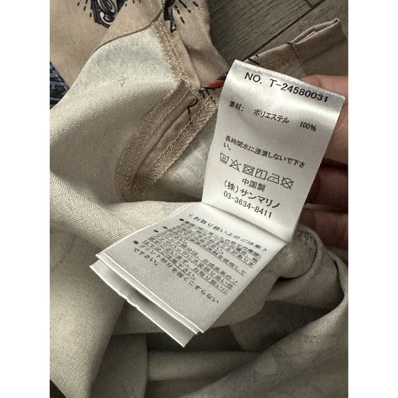 Rare Ben Davies Tattoo Print Inked Button San Francisco Beige Shirt Sz S Unisex - Picture 10 of 12